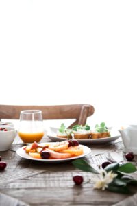 dishes on white ceramic plates