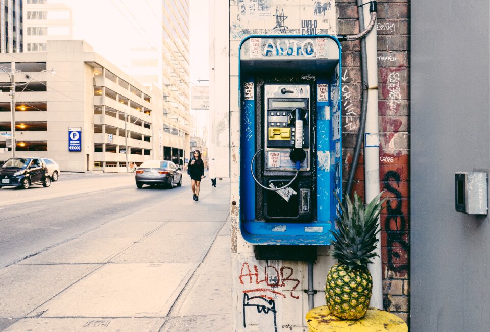 Graffiti grunge payphone