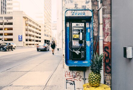 Graffiti grunge payphone