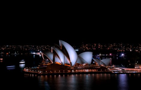 Sydney Opera House during night time photo