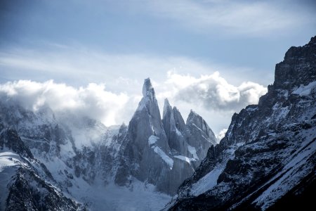 snow covered mountain during daytime photo