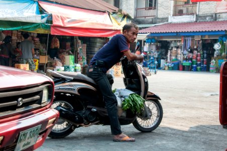 Thail, Market, Scooter photo