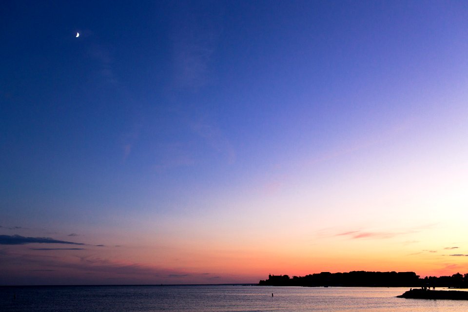 New silver beach, Sunset, Falmouth