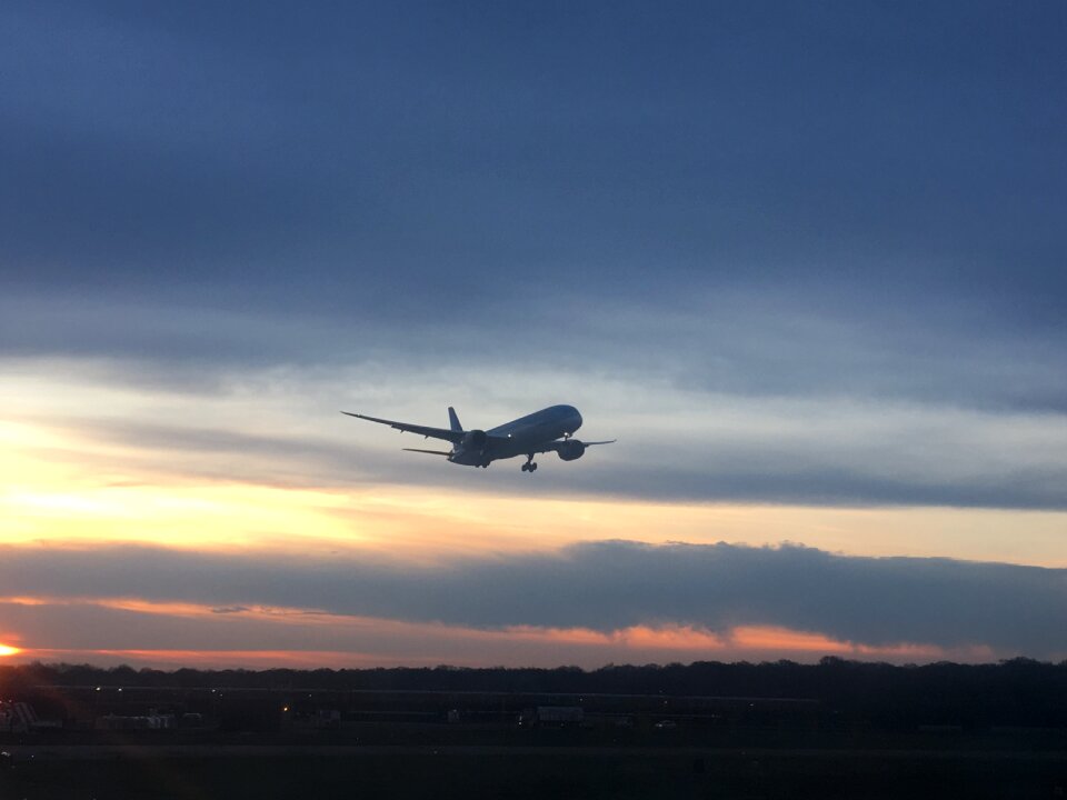 Flight airplane sky