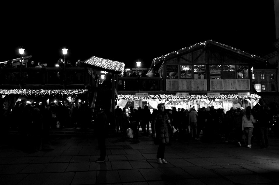 People, Lights, Night