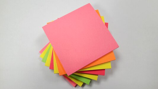 Office paper colorful