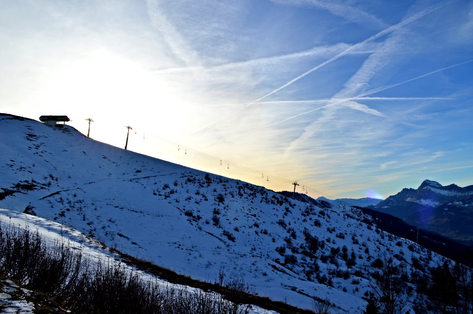 Sky, Mountain, Winter