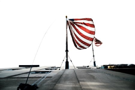 red and white stripe flag photo