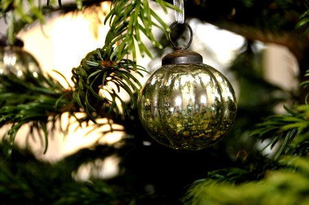 Glass bauble, Xmas, Silver bauble