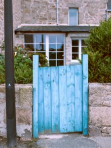 Door, Green, Blue
