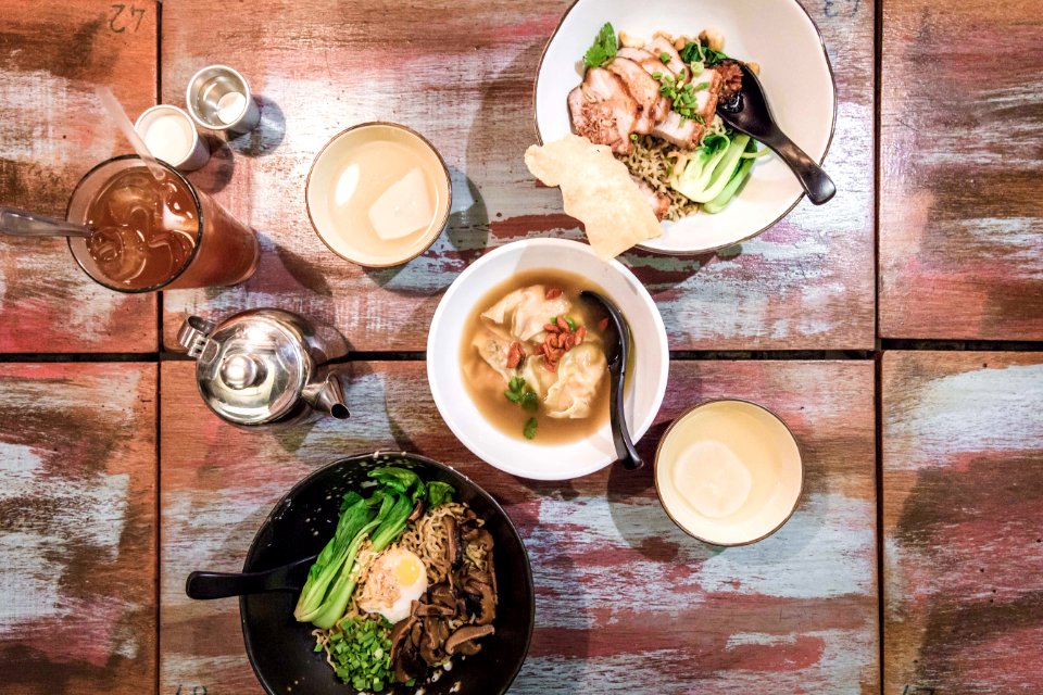 Flatlay, Soup, Chinese food