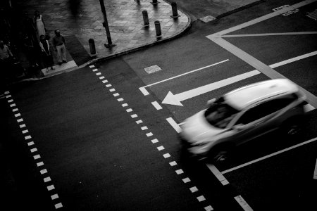 Pedestrian, Crossing, Shutter blur photo