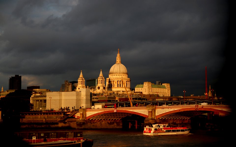 Sunset, London, St pauls cathedral