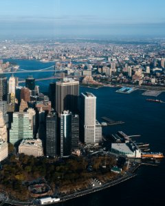 aerial view of skyscrapers photo