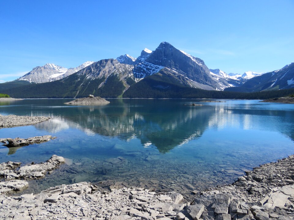 Reflection mountains rocky mountains photo