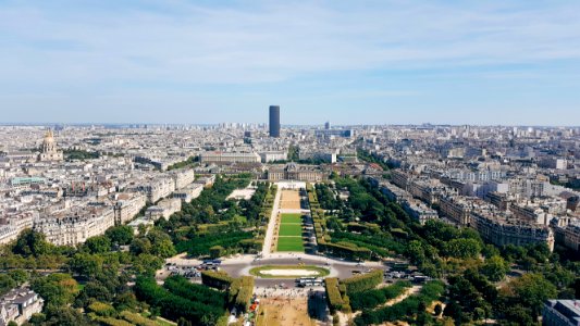 aerial view of city buildings photo