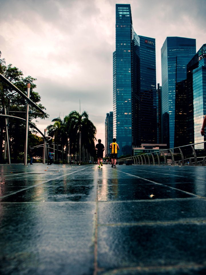 Singapore, Marina bay s, Running photo