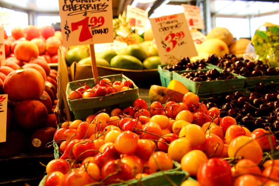 red and yellow apple fruits on display photo