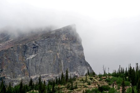 mountain covered by fog photo