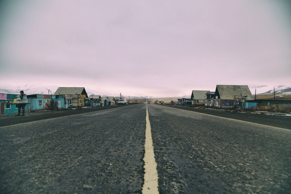 Kyrgyzstan, Mountains, Road