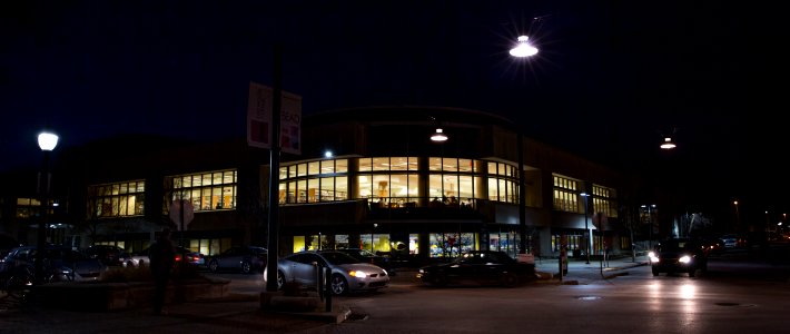 Monroe county public library, Street, Lights
