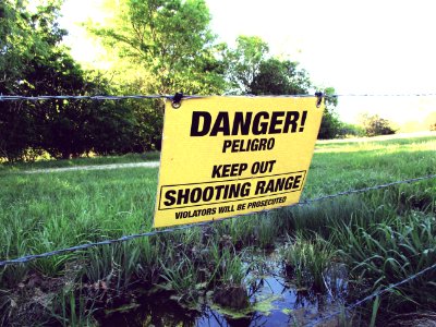 Sign, Shooting range, Danger