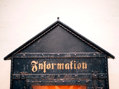 close-up photography of Information signage photo