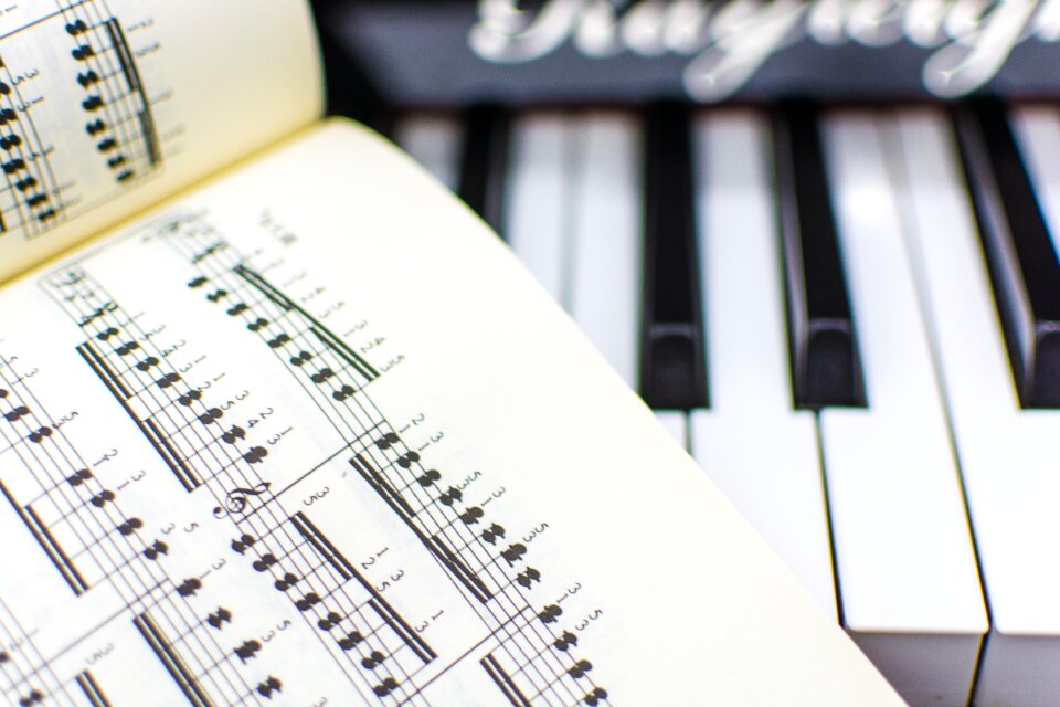 Piano music tablature