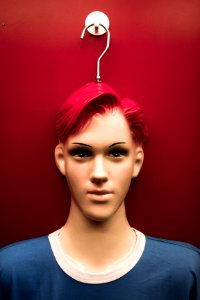 A redhaired mannequin. photo