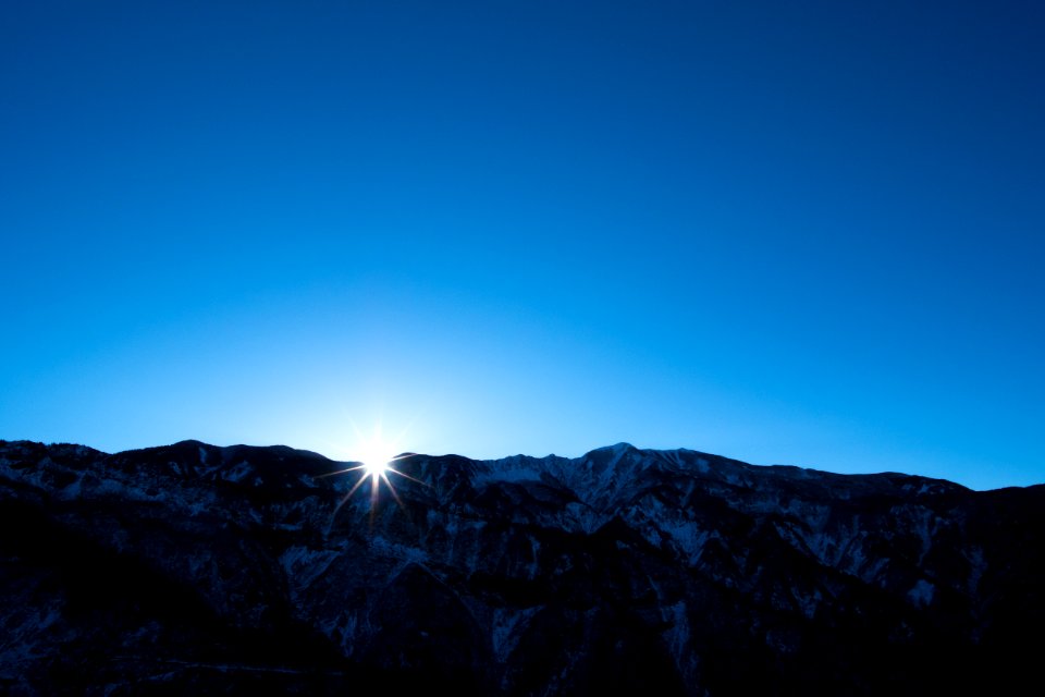 sunrise over the mountain