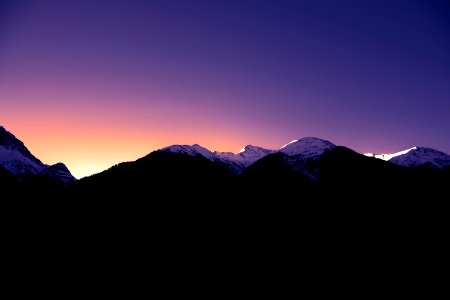 silhouette photo of mountain photography photo
