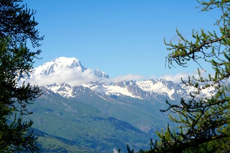 Mont blanc massif landscape haute-savoie photo