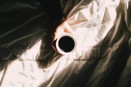 Cup hand sunlight