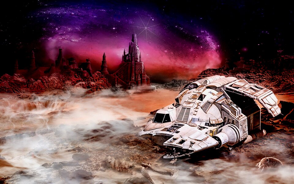Star landscape background