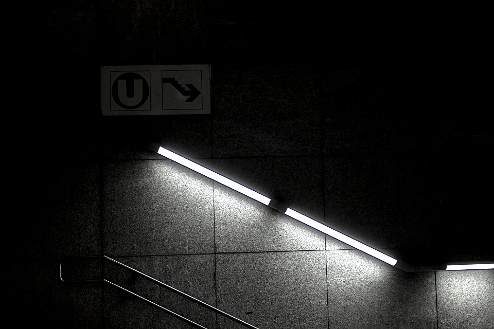 Black white, Evening, White