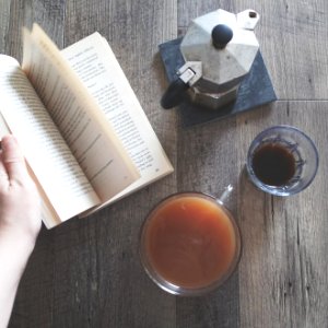 Moka, Reading, Coffee break photo