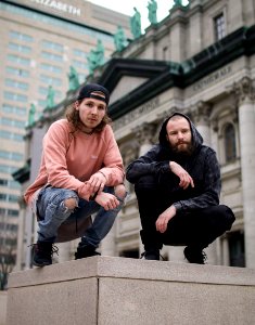 two men docking outdoors