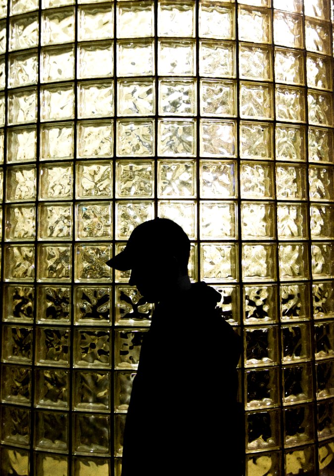 silhouette of man facing sideways