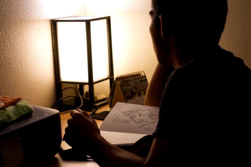 Dark, Guy thinking, Male