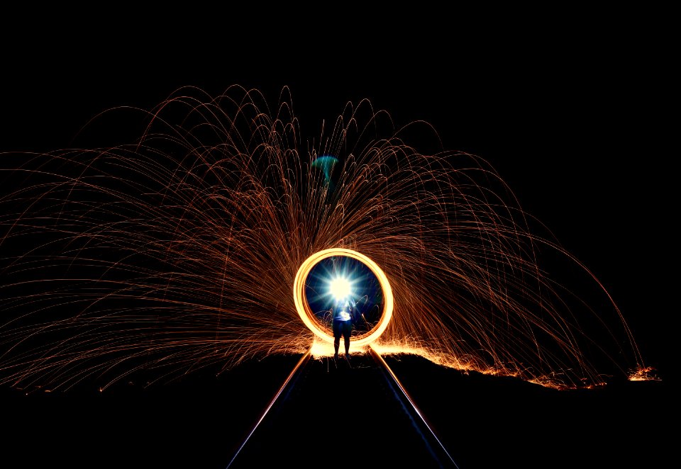Light, Circle, Long exposure