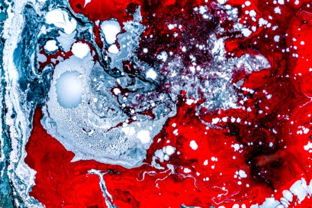 blue and red abstract painting photo