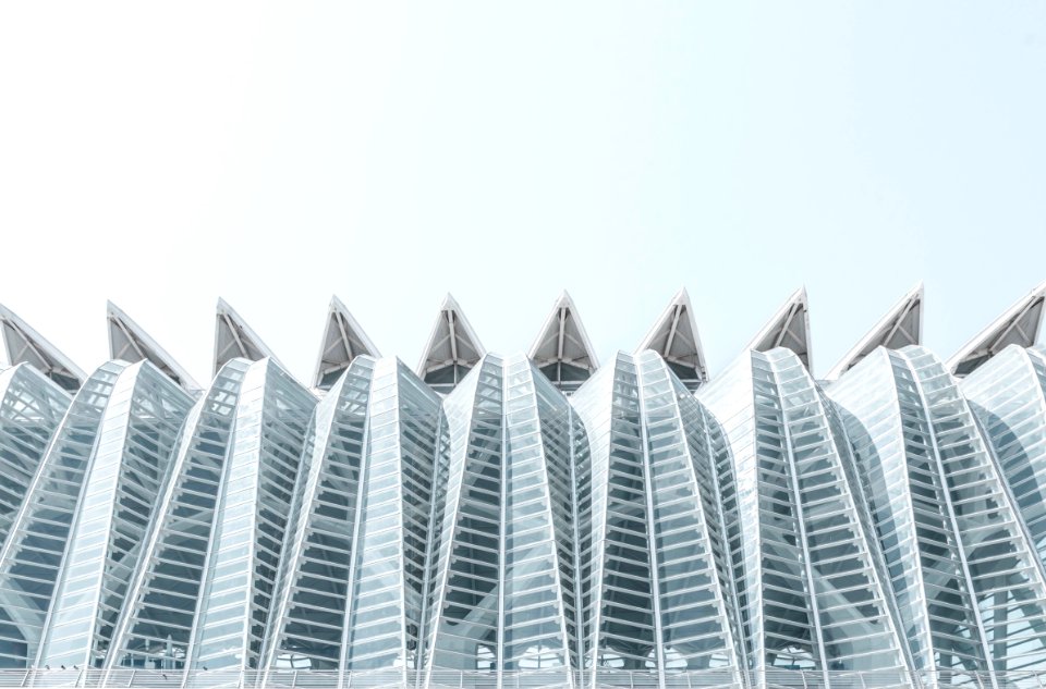curtain wall building under clear sky
