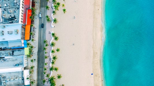 aerial view photography of body of water photo