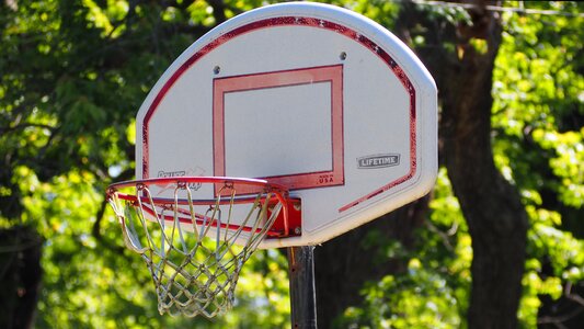 Old basketball hoop sport backboard