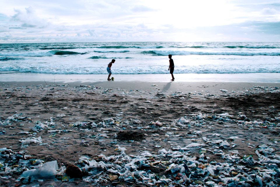 Kuta beach, Indonesia, Litter