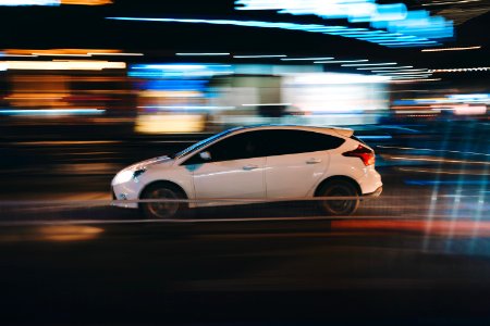 time lapse photography of running car photo