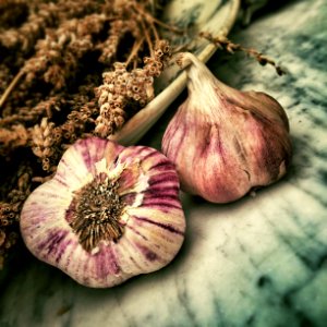 two garlic in shallow focus photography photo