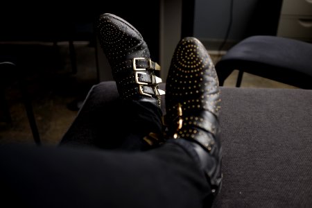 Black, Spike, Boots photo