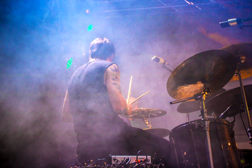 Concentration, Man, Coloured smoke