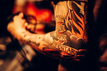 men's arm tattoo photo